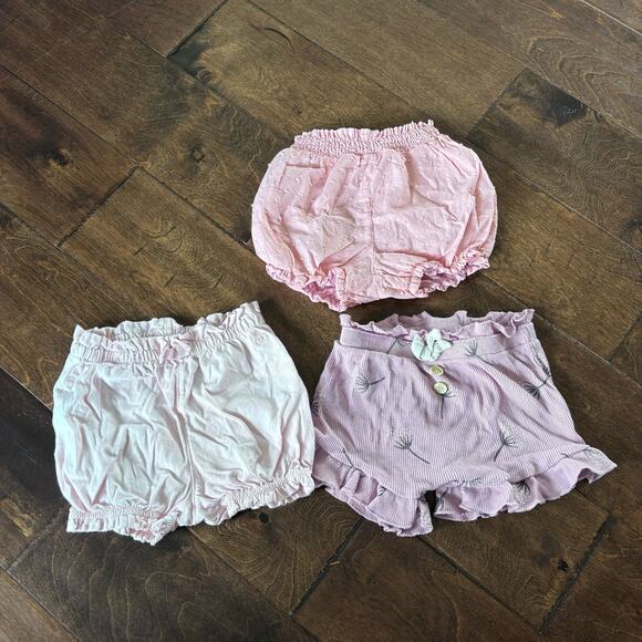 Tommy Bahama / Gap Girls 6-12 Month Shorts Pink Lot of 3 - Picture 1 of 5